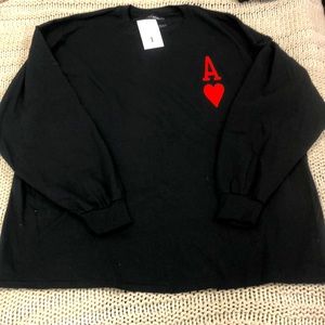 Fashion nova men long sleeve T-shirt XXL black